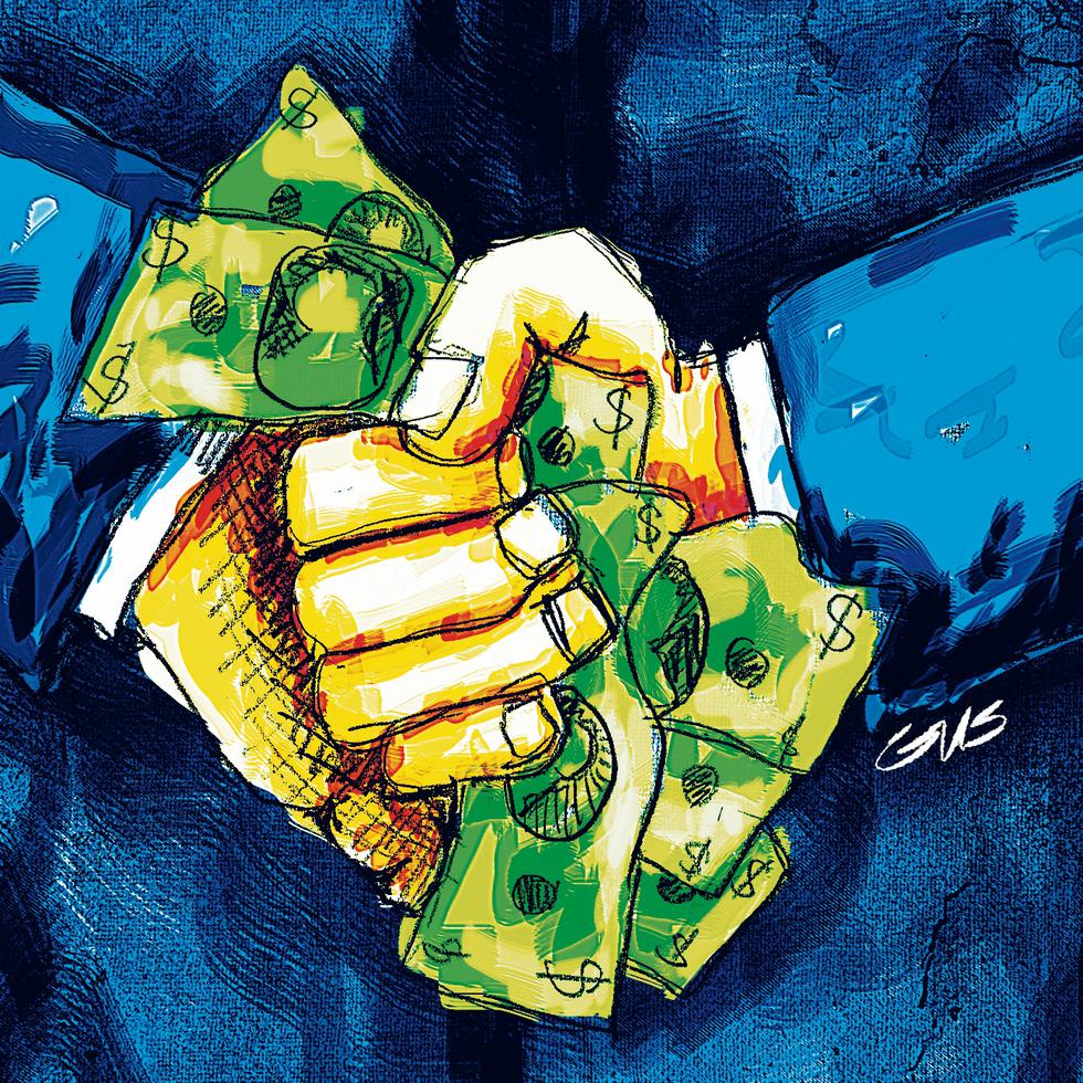 Ilustracion para serie de corrupcion gubernamental 7-1-12. Gustavo R. Rivera