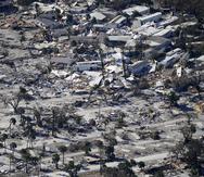 Daños causados por el huracán Ian en Estero Island, en Fort Myers Beach, Florida, tras su impacto en septiembre de 2022.