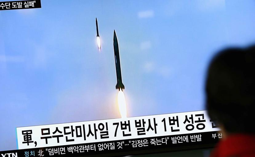 Corea del Norte realizó el sábado una prueba con misiles balísticos de corto alcance. (EFE)