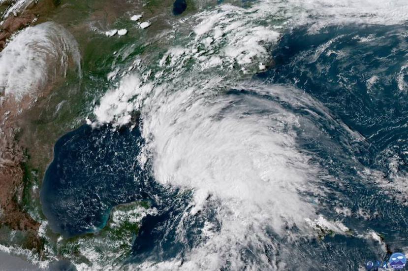 Imagen satelital de la tormenta tropical Alberto. (NOAA)
