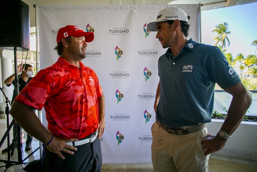 Rafael Campos (izquierda) es uno de cuatro puertorriqueños que estarán activos en el Puerto Rico Open, mientras el español Rafa Cabrera Bello es uno de tres golfistas con las mejores clasificaciones del ranking oficial del golf entre los que estarán en la isla.