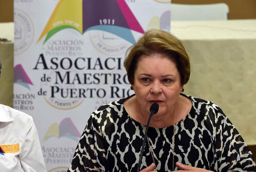 Aida Díaz, presidenta de la Asociación de Maestros de Puerto Rico. (GFR Media)