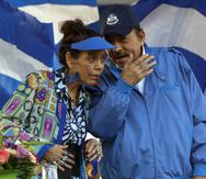 El presidente de Nicaragua, Daniel Ortega, y su esposa y vicepresidenta, Rosario Murillo.