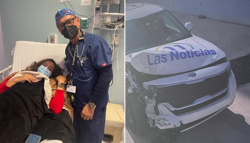Tatiana Ortiz, reportera de Las Noticias, de TeleOnce, se recupera en el hospital luego de sufrir un accidente de tránsito