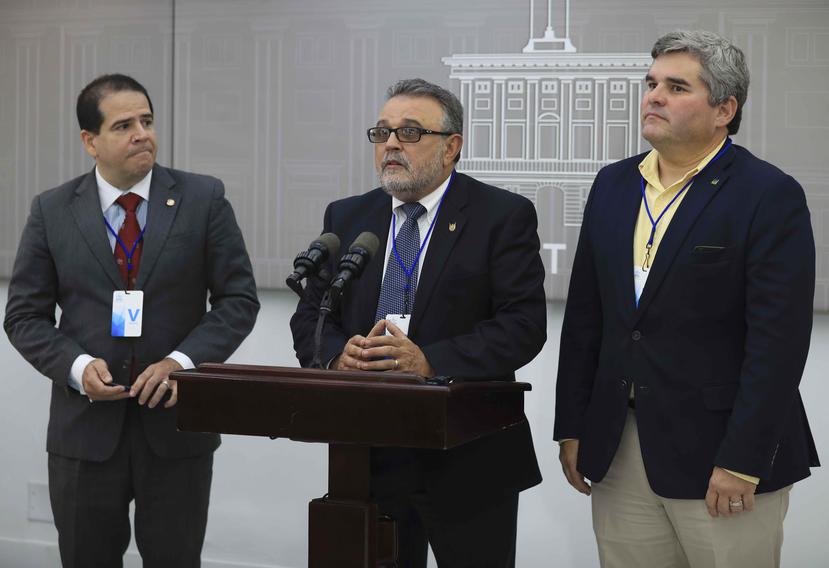 José Ledesma, presidente de la Cámara de Comercio de Puerto Rico y JorgeArgüelles, presidente del Centro Unido de Detallistas, se expresaron en contra del P. del S. 1333. (archivo)