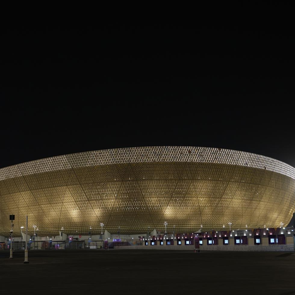En foto del 12 de noviembre un vistazo al estadio Lusail en Doha, Qatar. (AP Foto/Hassan Ammar)