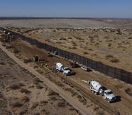 Parte de la zona de construcción del muro fronterizo entre Estados Unidos y México.