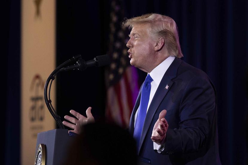 El presidente Donald Trump habla durante una conferencia sobre votantes en Washington. (AP/Manuel Balce Ceneta)