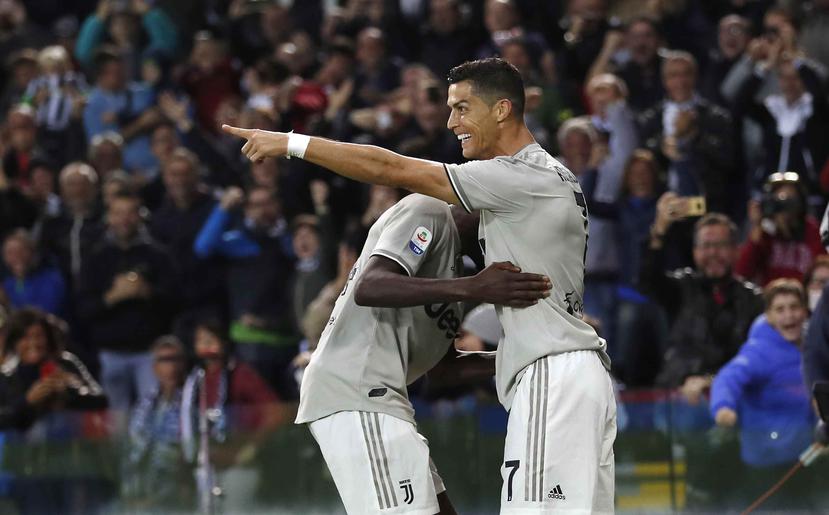 Cristiano Ronaldo celebra su gol. (AP)