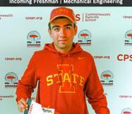 Alexander Fernández is the recipient of the George Washington Carver Scholarship, a full tuition scholarship, to earn his bachelor's degree in mechanical engineering at Iowa State University