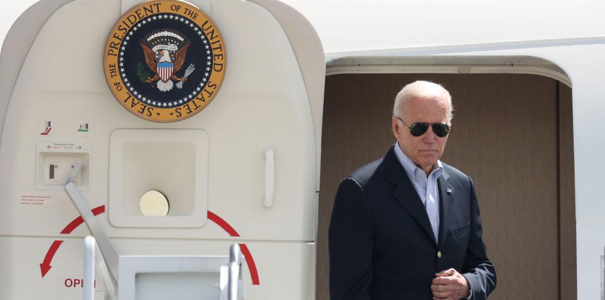 El presidente Joe Biden llega a Puerto Rico