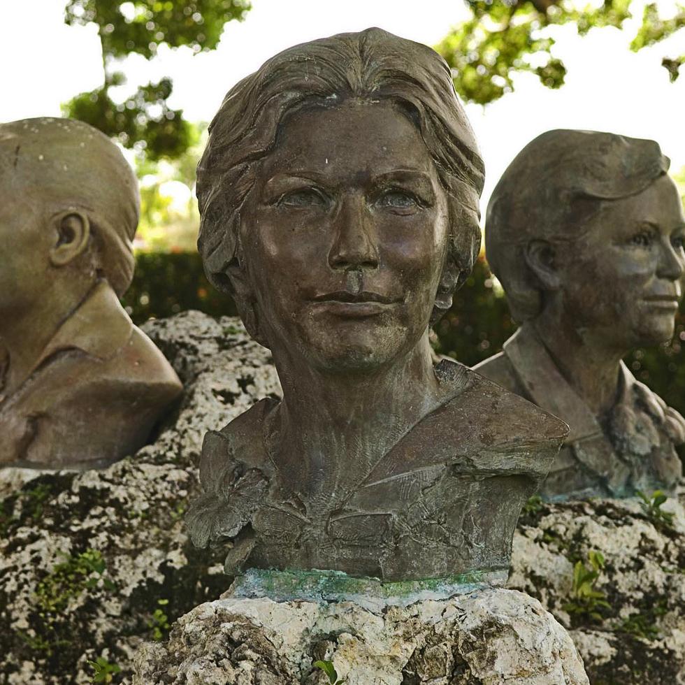 Bustos de las hermanas Mirabal en Casa Museo Hermanas Mirabal en Salcedo, Santo Domingo, República Dominicana. (Archivo/AFP)