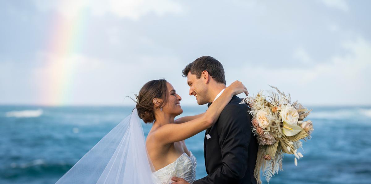 El momento en que Mónica Puig se casó con Nathan Rakitt