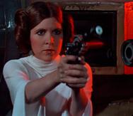 Carrie Fisher como "Princesa Leia" en la cinta "Star Wars" de 1977.