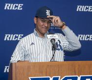 El exjugador boricua, José "Cheíto" Cruz, fue presentado el martes como el nuevo mánager de la Universidad de Rice.