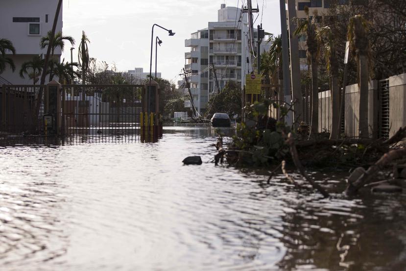 Imagen de una de las calles de Ocean Park inundada. (Archivo / GFR Media)