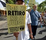 Diferentes sindicatos han mostrado antes su repudio a la reducción en las pensiones de sus jubilados. (Archivo/ GFR Media)