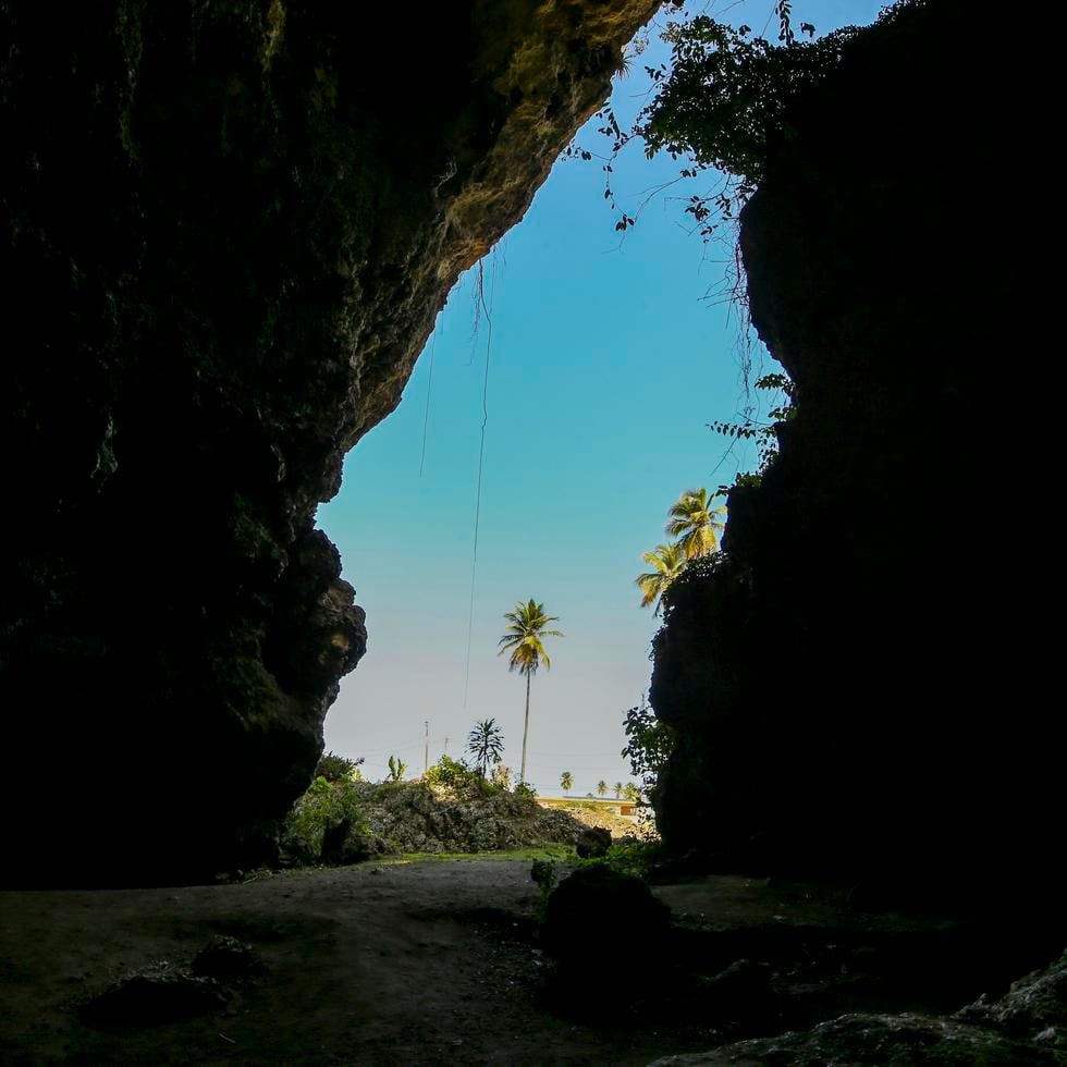 La cueva, que ubica en el centro del parque, es una formación de piedra caliza que mide 64 pies de ancho, 82 de profundidad y 98 de altura y es uno de los 72 lugares arqueológicos documentados en Loíza.