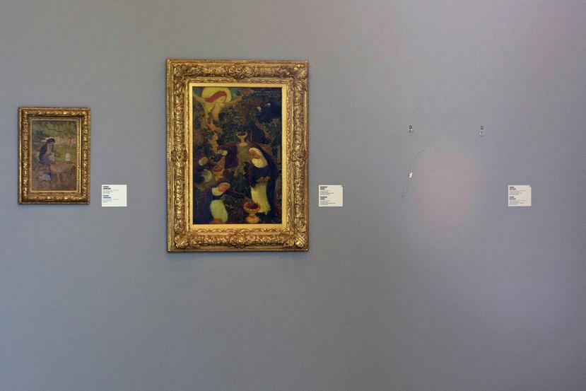 Otra obra importante que se robaron fue la pintura de Henri Matisse, "La Liseuse en Blanc et Jaune". En la foto del 2012, el espacio quedó vacío luego de que los ladrones se apoderan de las obras. (AP)
