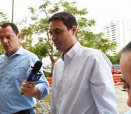 Ramón Rosario durante su comparecencia en el Departamento de Justicia este viernes. (Ingrid Torres/Especial GFR Media)