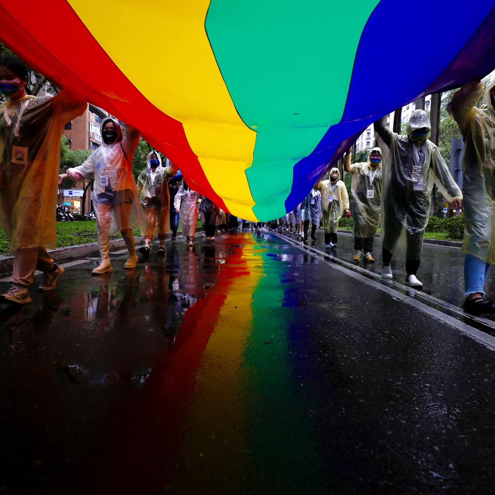 Foto de archivo de una manifestación del orgullo LGBTQUIA+.