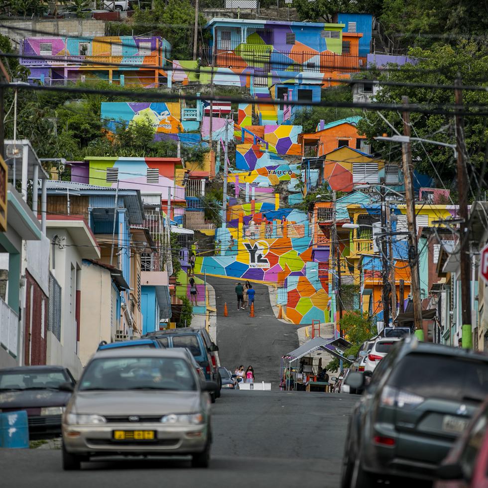 La estampa de las coloridas casitas en el Cerro de Yauco, es una de las más visitadas en el pueblo.