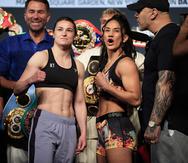 El combate entre Katie Taylor (izquierda) y Amanda Serrano fue un éxito total en Nueva York.