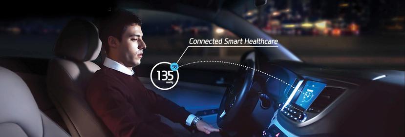 Hyundai presentó en el 2017 el prototipo de cabina Health + Mobility Cockpit, el cual está equipado con sensores que monitorean la salud física y emocional del conductor. (Suministrada)