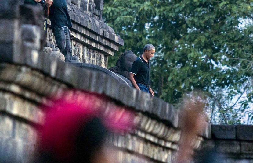 La familia Obama visitó la histórica ciudad Yogyakarta durante su estancia en Indonesia. (AP)