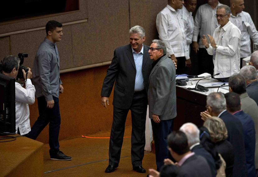 El presidente cubano Miguel Díaz-Canel Bermúdez durante el proceso de votación. (GFR Media)