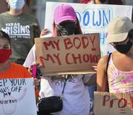 Manifestación de defensoras del derecho a abortar.