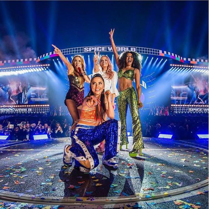 El grupo Spice Girls durante su presentación en Dublín el viernes, 24 de mayo de 2019. (Instagram: @spicegirls)