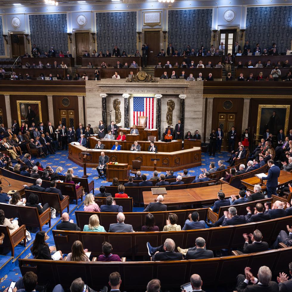 Vista de una sesión de la Cámara de Representantes de EE.UU., este 4 de enero de 2023, en Washington. EFE/Jim Lo Scalzo
