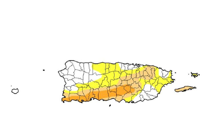 Los municipios del sur son los más afectados por la sequía severa. (Monitor de Sequía de Estados Unidos)