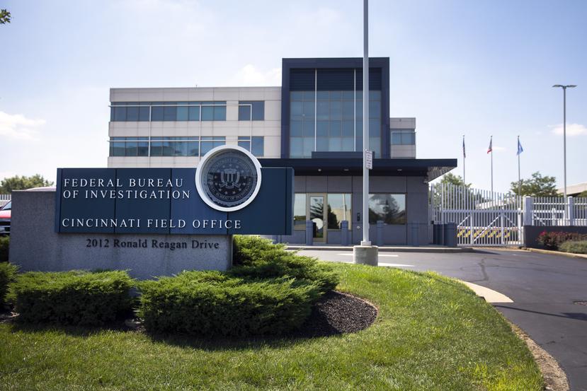 La entrada a la sede del FBI en Cincinnati.