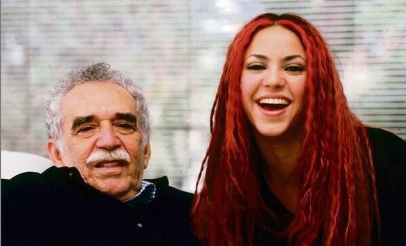 Shakira compartió esta imagen junto al escritor Gabriel García Márquez. (Instagram)