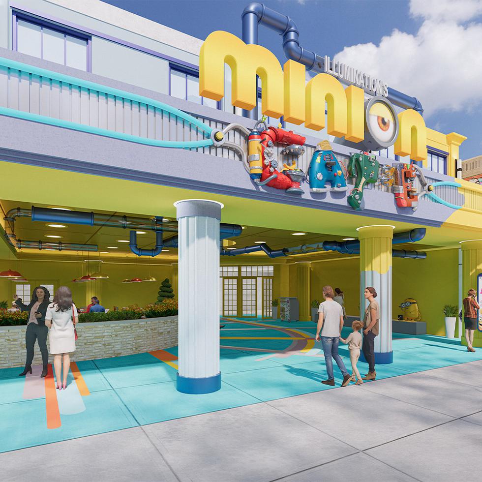Fachada de lo que será el Minion Café en Universal Orlando Resort.
