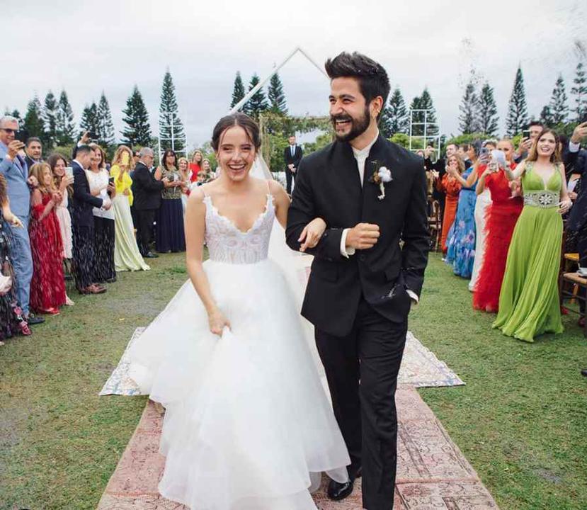 Evaluna Montaner y Camilo Echeverry, recién casados. (Captura Instagram)