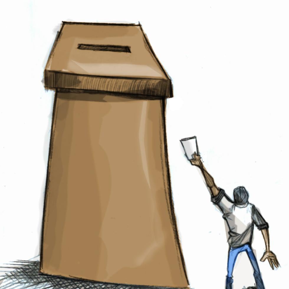 ilustracion urna, voto, política, votacion, votante / Gary Javier