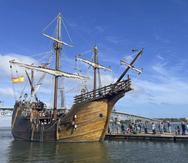 El actual buque es una réplica de la embarcación que fue capitana de la expedición, que entre 1519 y 1522, protagonizó la primera vuelta al mundo.