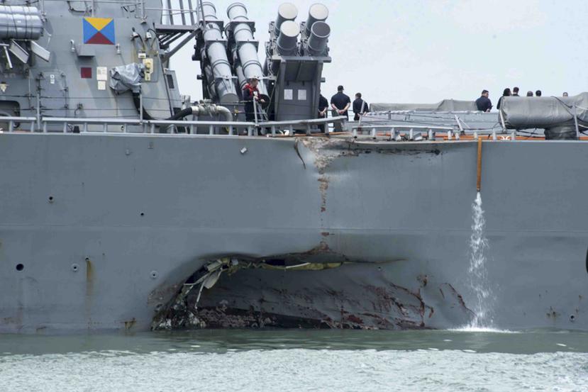 Así fueron los daños que recibió el USS John S. McCain. (GFR Media)