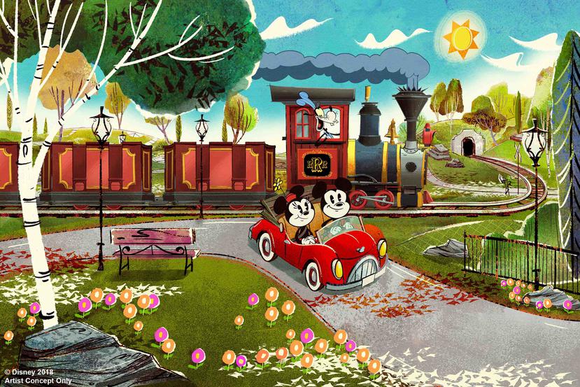La nueva atracción Mickey’s Runaway Railway! estrenará en el 2020. (Suministrada)