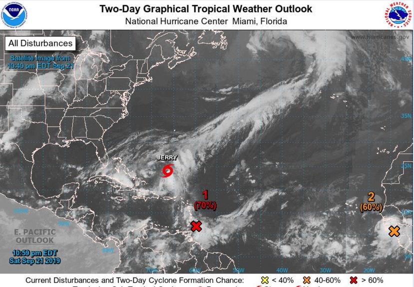 Pronóstico del Centro Nacional de Huracanes a las 11:00 p.m. (GFR Media)