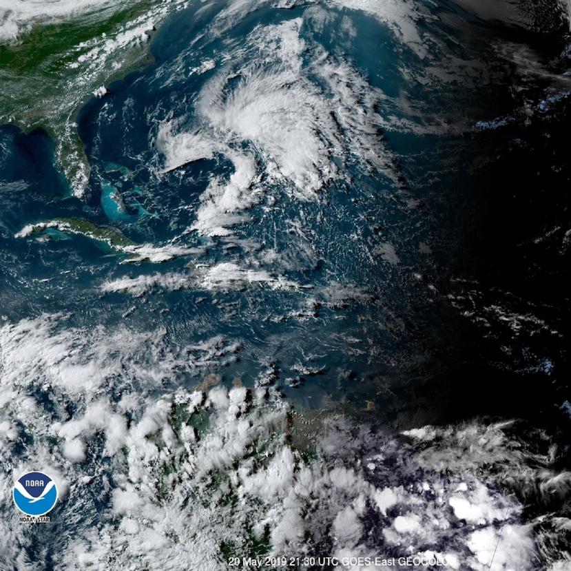El sistema, según informó NHC, no representará amenaza para el Caribe. (Imagen del satélite GOES-16)
