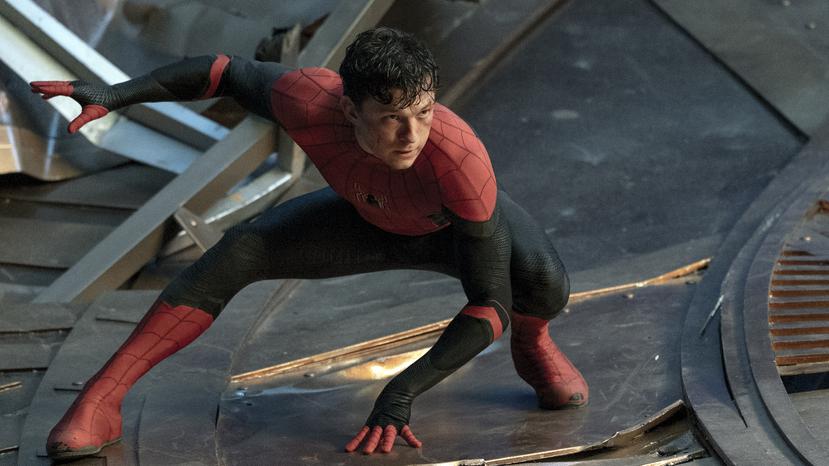 Tom Holland actúa en una escena de "Spider-Man: No Way Home".
