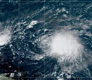 Imagen de satélite de la tormenta tropical Fiona el 15 de septiembre de 2022.