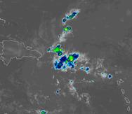Imagen infrarroja del satélite que muestra la nubosidad de la onda tropical que se encuentra sobre Puerto Rico este sábado, 30 de julio de 2022.