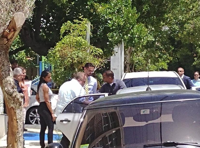 Leo Aldridge mientras era arrestado en Miramar. (Laura Quintero)