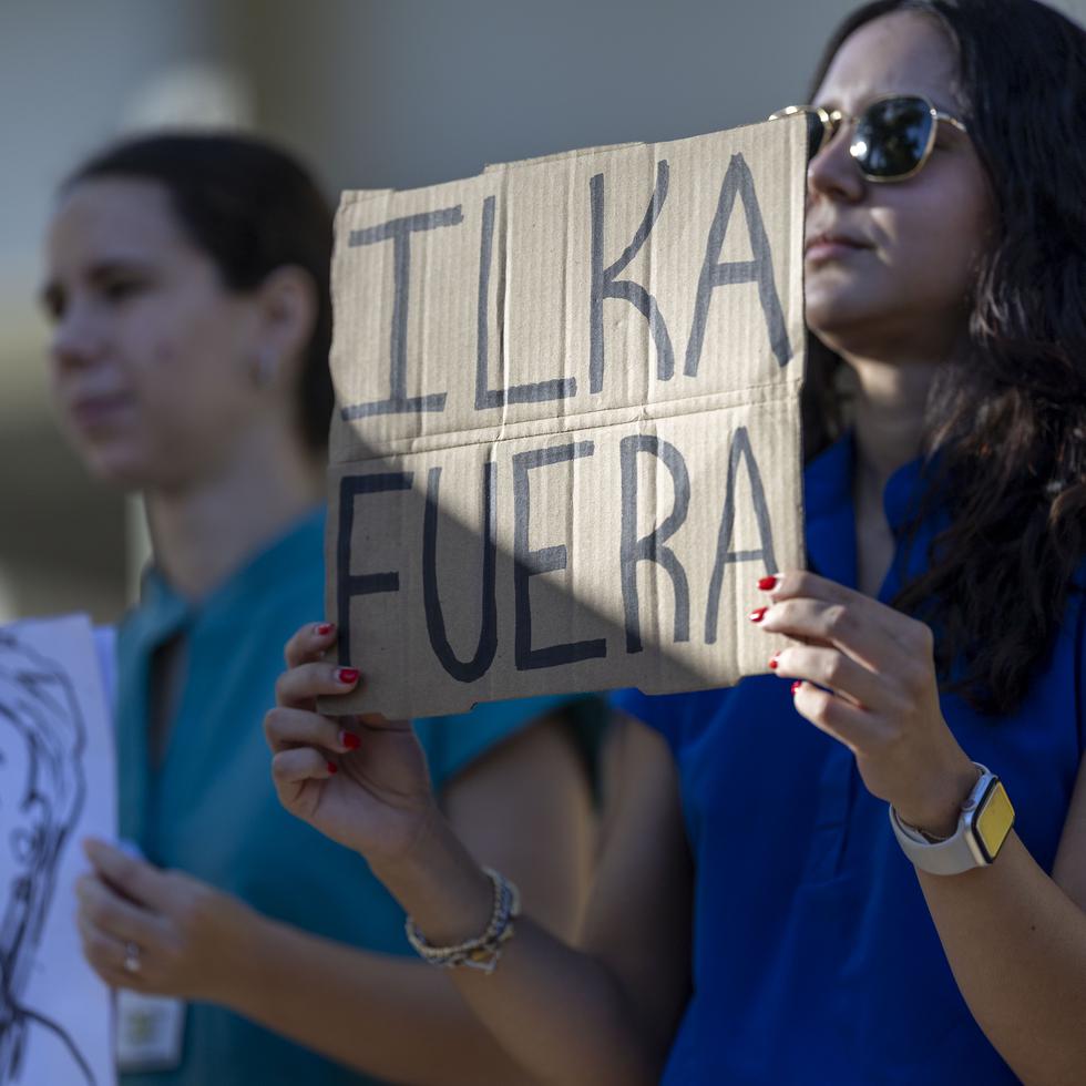 Estudiantes de Ciencias Médicas se opusieron a la designación de Ilka Ríos Reyes como rectora desde que se supo, en julio, que el presidente de la UPR la había recomendado oficialmente para el cargo.