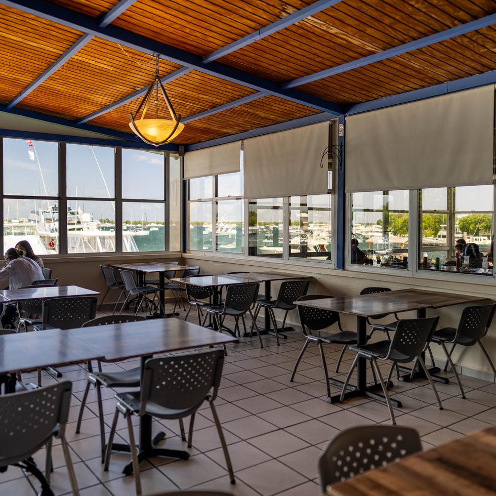 A view to the bay can be enjoyed from the restaurant’s dining area.